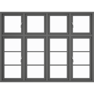 4 casements 16 window panes