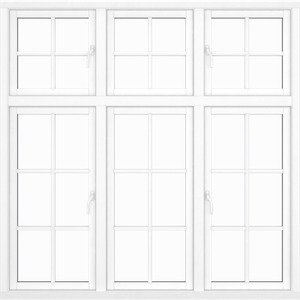 3 casements 30 window panes