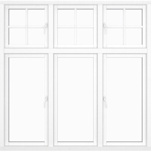 3 casements 15 window panes