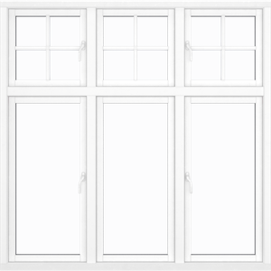 3 casements 15 window panes