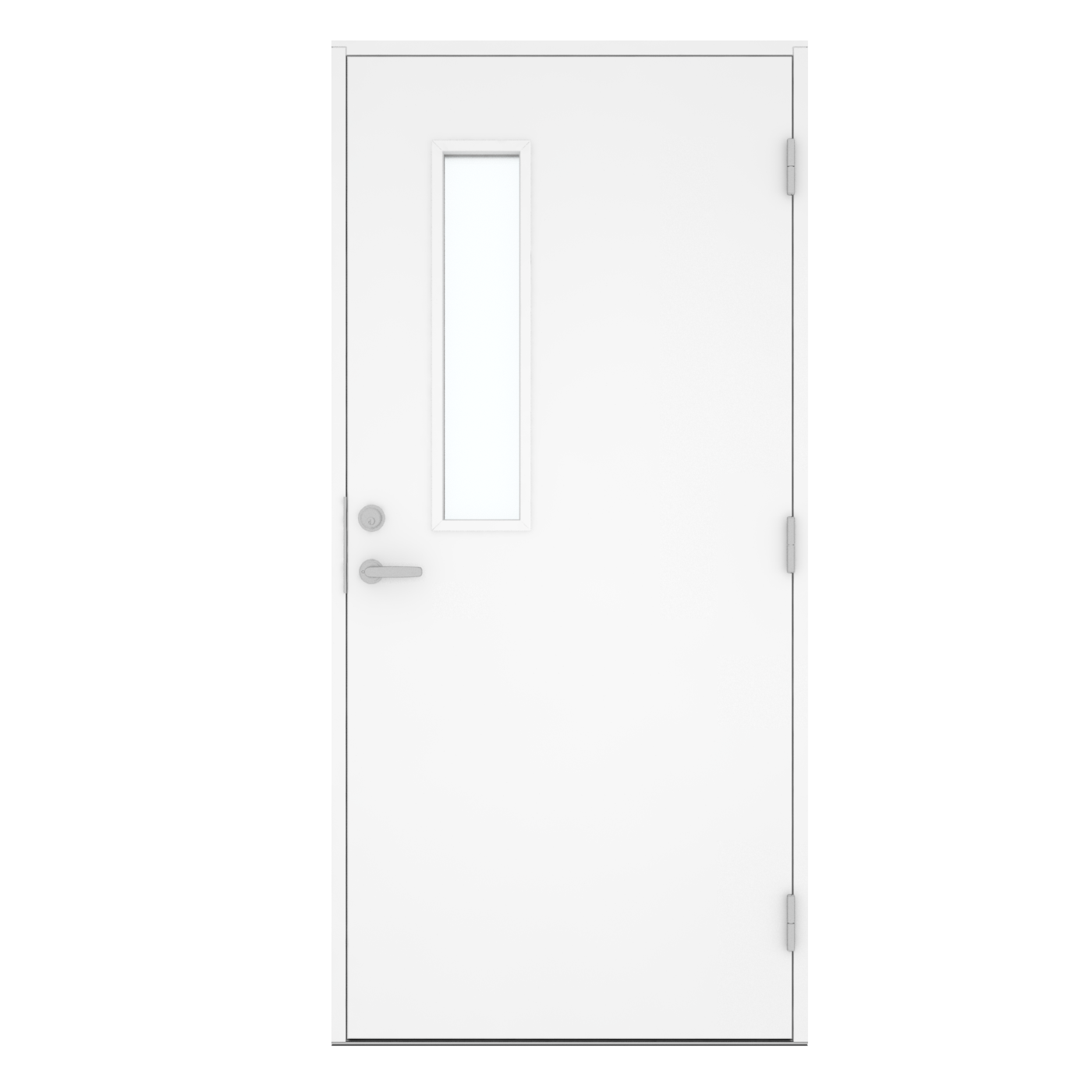 Smooth surface, narrow glass on upper handle side